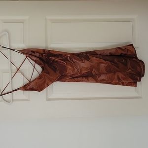urban outfitters brown marble dress asymmetrical